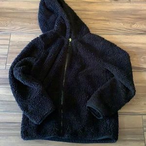 Cat & Jack black fleece zip up hoodie